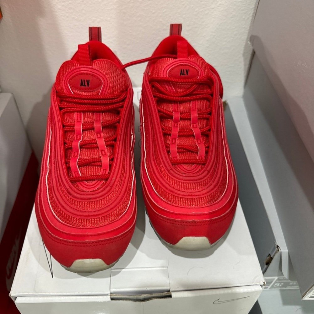 Custom Red Nike Sneakers